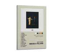 HASUEQWERURU Póster de Metro Boomin de héroes y villanos, póster estético de arte de pared, lienzo vintage, pintura decorativa, póster decorativo para sala de estar, dormitorio, derector de 50 x 75 cm