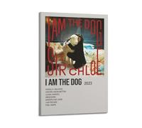 HASUEQWERURU Póster estético de Sir Chloe Album I Am The Dog para decoración de pared, lienzo vintage, pintura decorativa, póster decorativo para sala de estar, dormitorio, 40 x 60 cm, estilo marco