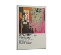 HASUEQWERURU Póster estético de Veckatimest con diseño de oso grizzly Bear para decoración de pared, lienzo vintage, pintura decorativa, póster decorativo para sala de estar, dormitorio, derector de