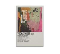 HASUEQWERURU Póster estético de Veckatimest con diseño de oso grizzly Bear para decoración de pared, lienzo vintage, pintura decorativa, póster decorativo para sala de estar, dormitorio, 40 x 60 cm