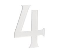 HASWARE 4 Pulgadas Número de Casa Autoadhesivo - Impermeable y Resistente a las Intemperies - Instalación Fácil para Caja de Correo, Poste y Puerta (Plata, 4)