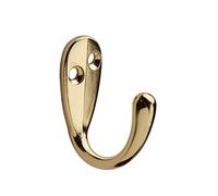 HASWARE 6 PCS Coat Hook, Wall Mounted Hooks Coat Hooks Robe Hooks Hangers Heavy Duty with 12 Pieces Screws for Bedroom Bathroom Kitchen Door Wall (Bright Brass)