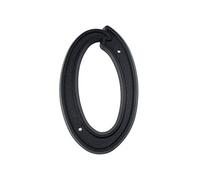 HASWARE Número de casa de 5.5 pulgadas (139mm) Números de puerta modernos Números de dirección de casa de calle, Plástico ABS negro (0)