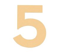 HASWARE Número de casa de 7.5 cm (3 pulgadas) Letras autoadhesivas elegantes para puerta de apartamento, placa de dirección callejera para decoración del hogar, acrílico (5, dorado)