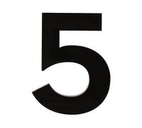 HASWARE Número de casa de 7,5 cm, letras autoadhesivas, números de puerta de apartamento, placa de dirección de calle, decoración elegante, acrílico (5, negro)