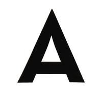 HASWARE Número de casa de 7,5 cm, letras autoadhesivas para puerta de apartamento, números de calle, decoración de moda, acrílico (A, negro)