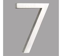 HASWARE Número de casa flotante de 4 pulgadas (10 cm) Números de puerta con estilo Placa del alfabeto Números de dirección de casa de la calle (Pequeño 8, Plata)