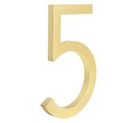 HASWARE Número de casa flotante de 6 pulgadas (15 cm) Números de puerta con estilo Placa del alfabeto Números de dirección de casa de la calle (6, Dorado)