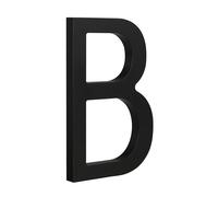 HASWARE Número de casa flotante de 6 pulgadas, números de puerta elegantes, placa del alfabeto, números de dirección de casa (B, Negro)