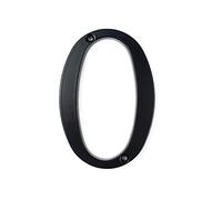 HASWARE Número de casa signo 4 pulgadas (10 cm) puerta moderna números placa señalización dirección dirección dirección dígitos aleación de zinc (negro, 0)