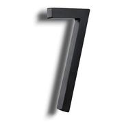 HASWARE Números de casa de ABS elegantes de 6 pulgadas, diseño elegante negro, duradero y fácil de instalar (negro, 7)