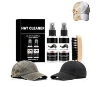 Hat Cleaning Kit,2 Pack Headwear Cleaner with Foam,Brush,Sweat Stain Remover & Deordorizer,Gentle Fabric Cleaner with Brush,for Baseball,Trucker,Felt, Wool,Dad Hats,No Water Needed