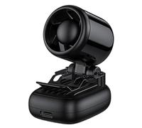 Hat Clip Fan, 3-Speed Rechargeable Blower, Hands-Free Portable Cooling, Lightweight Travel Summer Outdoor Camping Beach Hiking Shirt Accessory, Adjustable Angle, Battery Powered Fan for Adults Kids