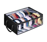 Hat Container Storage - Clear Foldable Organizer Bag with Handles | Spacious Holder for Closet Shelf Under Bed Storage, Travel Carry Case Baseball Caps Sun Hats Home Organization Accessories