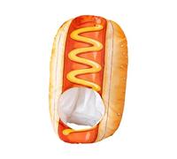 Hat Costume, Funny Adult Dress Up Hat, 15 Inch Plush Hot Dog Cap Party Prop for Carnival Masquerade Celebration Photo Booth Festival Use, Lightweight Wear Design, Eye Catching Costume Accessory
