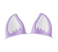 Hat Ears For Motorcycle - 1 Pair Hard Hat Sticker Cat Ears - Motorcycle Hats Decor, Peel & Stick Adhesive Kitten Ear Accessory, Ski Hatt Horns For Scooter Hats