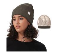 Hat Hut Gorro de invierno para mujer y hombre, gorro acolchado de raso, gorro suave unisex cálido para esquí, gorro de punto Slouchy Beanie, Talla única