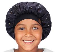 Hat Hut Gorro de satén para niños para dormir para cabello rizado, gorro de seda ajustable para bebé para dormir para niños pequeños, Dinosaurio, 1-8 Years