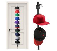 Hat Rack - Two-Way Cap Display Storage Hooks, Door Hat Organizer for Baseball Caps, Space-Saving Hanging Storage | for Home, Office, Apartment, Dorm, RV, Closet, Living Room, Entrance, Garage