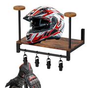 Hat Rack Wall Mount | Motorcycle Helmet Holder | Cycling Helmet Storage Rack | Hat Holder Organizer | Wall-mounted Hat Rack Durable & Sturdy Design Wood For Jacket, Gloves, Motorcycle Accessories