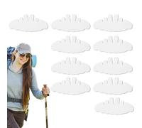 Hat Sweat Liner, Sweat Guard Insert, Felt Moisture Absorber, Soft Breathable Design, for Sports Hiking Running Fishing, 29,2 x 12,8 cm, 11,5 x 5,04 pulgadas, Black, 10 piezas