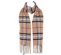 Hat To Socks Bufanda Invernal Clásica Unisex a Cuadros - Chal Tartan Súper Suave y Cálido para Hombre y Mujer (Camel)