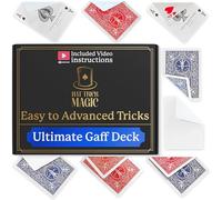 Hat Trick Magic Bicycle Rider Back Gaff Barajas de cartas (Ultimate Mixed Gaff Deck)