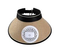 Hat with Fan, Cooling Hat, Adjustable And Lightweight Portable Head Gear Sun Protection, Sturdy Wide Brim Cold Cap for Outdoor Activities Like Fishing, Camping, Hiking, Cycling