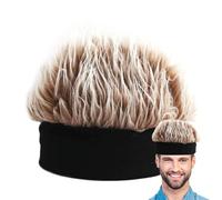 Hat With Hair Attached - Cotton Adjustable 48-60cm | Knitted Spiked Hair