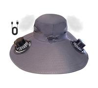 Hat with Solar Fan - Breathable Gear Outdoor Sports Headwear Wide Brim | Bucket Hat for Women Men Beach Vacation Camping Hiking | Solar Powered Fan Hat