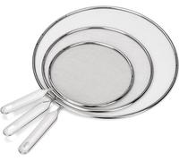 HATANSE 3 Piezas Grandes Tapa Antisalpicaduras Cocina Pantalla Antisalpicaduras de Acero Inoxidable Protector Salpicaduras con Mango Tapa a Prueba de Aceite Diámetro 19cm 25cm 33cm