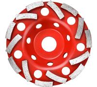 HATANSE Disco abrasivo de diamante de 125 mm x 22,23 mm, doble fila, para hormigón, piedra natural, adhesivo para azulejos, granito, mampostería