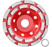 HATANSE Muela de Copa Diamante 125 x 22,23 mm Perfil para Hormigón Mármol Cerámica Piedra, Rojo