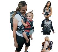 Hatcher Pack 2 en 1 Bolsa de pañales y mochila de senderismo para bebé, Koala Gris, Unisexo, Mochila moderna con portabebés opcional