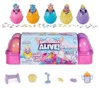 HATCHIMALS Alive, 5 Mini Figuras en Huevos de incubación automática, 11 Accesorios, Juguetes niñas a Partir de 3 años Característica escotilla de Agua de cartón, 1 (Spin Master 6067404)