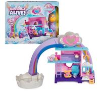 HATCHIMALS Alive, Escenario Hatchi-Nursery con 4 Minifiguras en Huevos Que se rompen Solos y 13 Accesorios, Juguetes para niños y niñas a Partir de 3 años