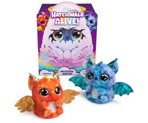 HATCHIMALS Alive Mystery Hatch Draggle Peluche Interactivo Sorpresa y Huevo con Neblina Luces y más de 100 Reacciones y Sonidos La Magia está en Tus Manos Modelo Aleatorio Juegos Infantiles os