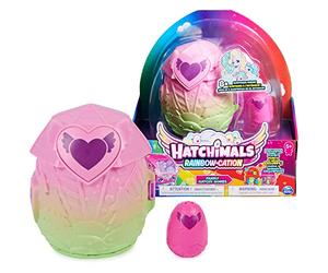 HATCHIMALS CollEGGtibles, Rainbow-Cation Family Hatchy Home Spielset mit 3 Figuren und bis zu 3 Überraschungs-Babys (Stile können variieren), Kinderspielzeug für Mädchen (Spin Master 6064442)