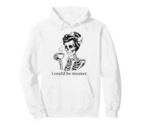 Hate People I Could Be Meaner Skeleton Drinking Coffee Skull Sudadera con Capucha