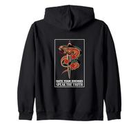 Hate Your Enemies Speak The Truth Snake Gráfico Sudadera con Capucha
