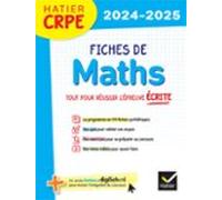 Hatier Crpe - Fiches De Maths - Epreuve Écrite 2026/2027 (ebook)