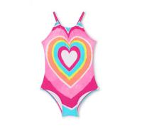 Hatley One Piece Swimsuit Traje de baño de una Sola Pieza, Corazón psicodélico, 3 años para Niñas