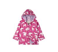 Hatley Printed Raincoats, Chaqueta Impermeable Para Niñas, Rosa (Rainbow Unicorns), 6 años