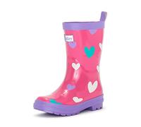 Hatley Regenstiefel Printed Wellington Rain Boot, Botas de Lluvia Bebé-Niñas, Herzen-Colourful Sweethearts, 20 EU