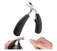 Hatmeko Nailmaster Pro, cortaúñas Hatmeko, cortaúñas moderno de acero inoxidable de gran apertura, cortaúñas de acero inoxidable de gran apertura, cortaúñas grueso para personas mayores (B)