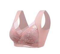 Hatmeo Bras for Senior Women, Hatmeo Posture Correcting Bra, Ultra Thin Ice Silk Lifting Bra, Keilani Push-Up Lace Bra (XL,Coffee)