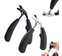 Hatmeo Modern Stainless Steel Large Opening Nail Clippers, Hatmeko Nailmaster Pro, Hatmeko Nail Clippers, Splash Proof Large Toe Nail Clippers for Thick Nails for Adult Men Women Seniors (2Mix)