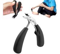 Hatmeo Modern Stainless Steel Large Opening Nail Clippers, Thick Toenail Clippers for Seniors, Large Toe Nail Clippers for Thick Nails (Silver)