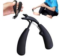 Hatmeo Modern Stainless Steel Large Opening Nail Clippers, Thick Toenail Clippers for Seniors, Large Toe Nail Clippers for Thick Nails (Black)