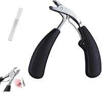 Hatmeo Modern Stainless Steel Large Opening Nail Clippers,Wide Jaw Fingernail Clippers and Angled Head Toenail Clippers,Large Toe Nail Clippers (Slive)